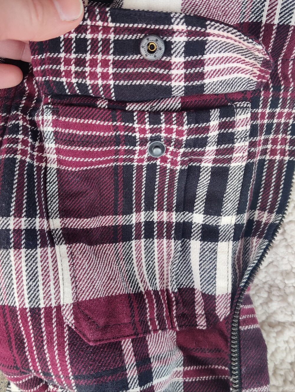 Sherpa-Lined Plaid Shacket by Wind River - Picture 5 of 5
